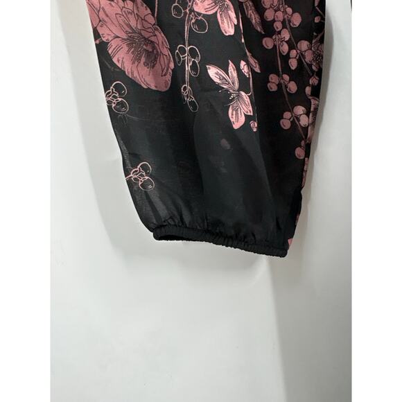 City Chic Bold Blossom Tiered Floral Maxi Dress Black Pink Size 16 - Picture 4 of 13